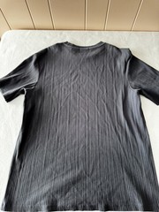 Brandini Dressy T-Shirt Crew Neck Ribbed Short Sleeve Blue Men’s Large