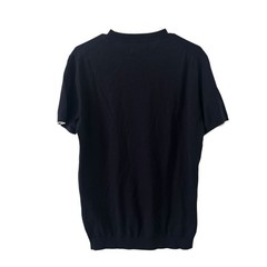 Collars & Co. Men’s Amalfi Luxe Tee Contrast White Trim Navy Blue M Medium New