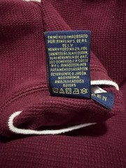 Polo Ralph Lauren Mens Large Shirt Waffle Knit Thermal T Maroon L/S Pull on Logo