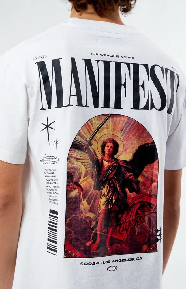 Pacsun Manifest Oversized White T-Shirt Size Medium New