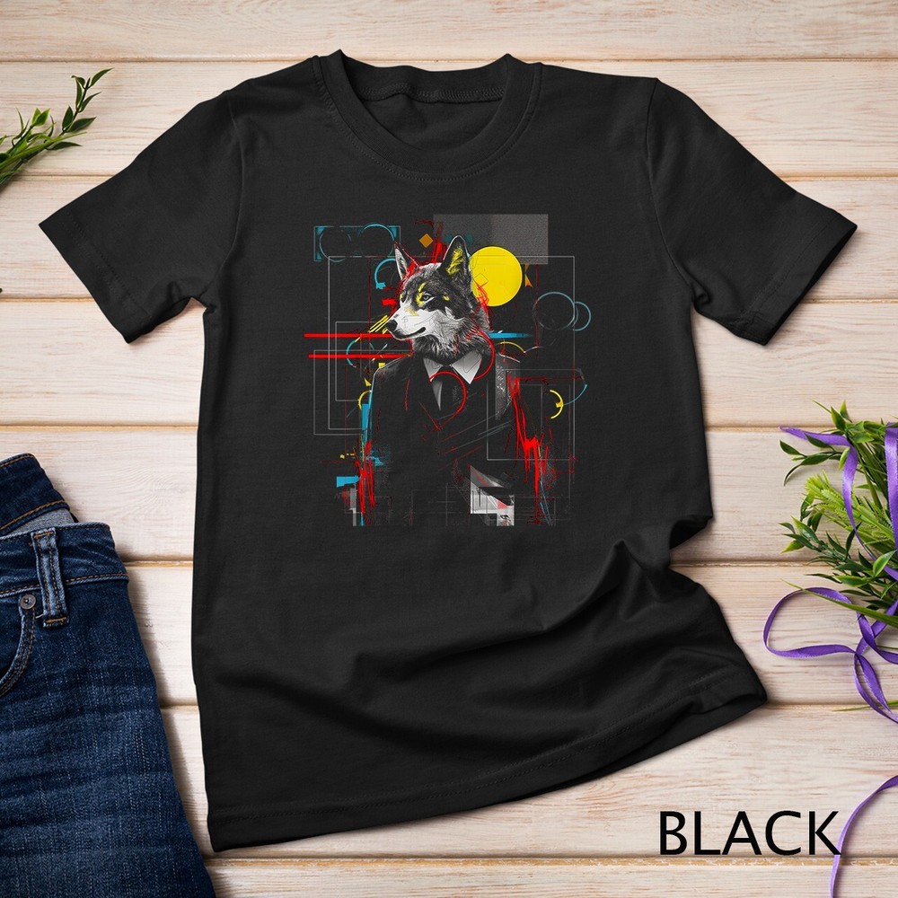 Wolf geometric, art animal motif, wolf T-Shirt Unisex T-shirt