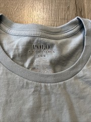 Polo Ralph Lauren T-Shirt Men’s Large Sky Blue White Pony Preppy