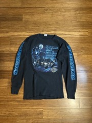 Vintage 1991 Harley Davidson Billings MT Wolf Thermal Waffle Knit – XL