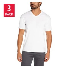 3-Pack Banana Republic Men’s V-Neck Tee, Cotton Stretch Tagless BLACK OR WHITE