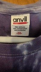 Gov’t Mule Winter of Love Concert T Shirt Tie Dye Purple Anvil 3XL 100% Cotton
