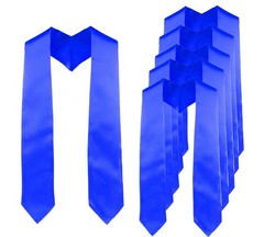 6 Pieces 72 Inch Unisex Blank Graduation Stole Plain Grad Sash Honor Scarf