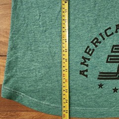 American Fighter Double Sided Graphic T-Shirt Turquoise Size 3XL/XXXL