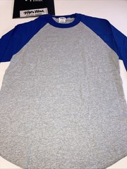 Shaka Active Baseball Raglan Shirtl 3/4 Sleeve Cotton Blend sz:S-2X