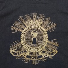 Vintage Fall Out Boy Original Promo Shirt From Under The Cork Tree Sz L Black