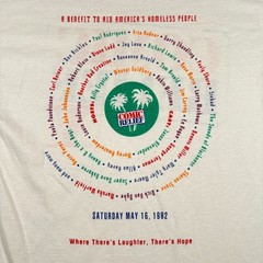Vintage 1992 Screen Stars T-Shirt Mens Large White Comic Relief V Robin Williams
