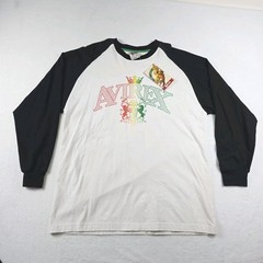Avirex Vintage Men’s Size Extra Large XL Long Sleeve Rasta Logo Shirt New Flaws