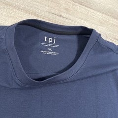 TPJ Shirt Men’s Blue 3XL Stretch Crew Neck Tee NWT Organic Cotton MSRP $40