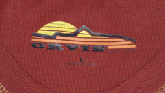 Orvis 2YL0 Slub Knit Summer T Shirt Men’s Large Burgandy 100% Cotton Breathable