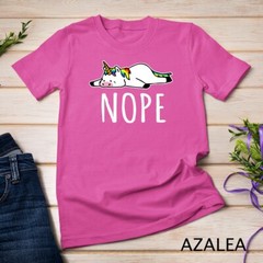 Nope Unicorn T-Shirt Nah Not Gonna Do It, Funny Lazy Gift Unisex T-shirt