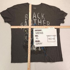 Marvel Black Panther Graphic Short Sleeve Casual Shirt Mens Size XL Gray