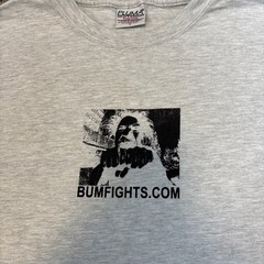 Bumfights DIY Screen-printed shirt, Large Vintage Pluma Gray, Indecline