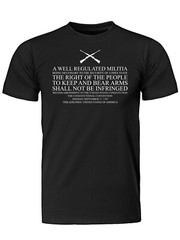 Pro 2nd Amendment T-Shirt – ‘Well Regulated Militia’ Patriotic Tee – Gun Rights