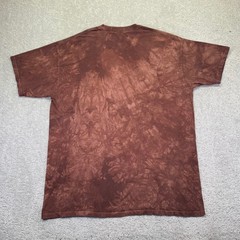 The Mountain T Shirt Mens Large Bald Eagle Burgandy Brown Tie Dye Graphic Nature