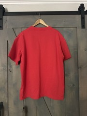 Valabasas Shirt Men L Red Spell Out Embroidered Crew Neck NWT Marble Tee Memphis