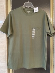 St. John’s Bay Performance 100% Cotton Sage Green Pocket Tee Men’s Medium