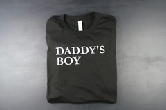 H.E.Arts DADDY’S BOY custom print men BLACK super soft triblend T-shirt size M L
