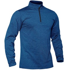 Mens Athletic Shirts Long Sleeve 1/4 Zip Lightweight Fleece Golf Active Pullover