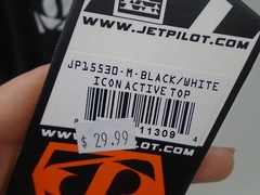 JET PILOT JP15530-M-BLACK/WHITE ICON ACTIVE TOP MENS MEDIUM BLACK / WHITE