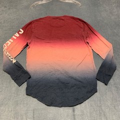 Hollister California T-Shirt Men Small Multicolor Ombre Dye Spellout Logo Casual