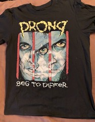 Prong “Beg To Differ” Band T-shirt Adult Medium Black Single Sided