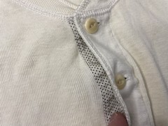 RRL Double RL Ralph Lauren Henley Shirt Men’s Small Cream Off-white Long Sleeve