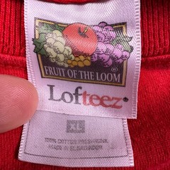 Vintage Fruit of the Loom Mens Red NBA Hoop It Up Crew 3 On 3 T-Shirt Size XL