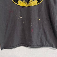Vintage Batman Logo Distressed Cartoon Comic Promo T Shirt Chopped Size Medium