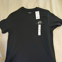 Goodfellow & Co Men’s L Black Cotton Crew Neck Graphic Skull Moto T-Shirt