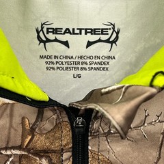 Realtree Shirt Large Mens Long Sleeve Performance Hunting 1/4 Zip Scent Factor