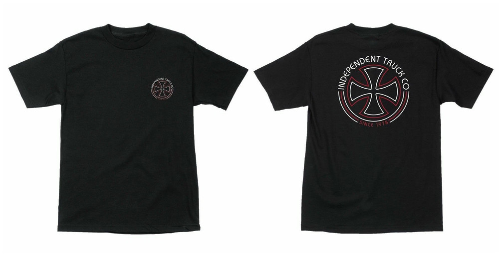 Independent Trucks Rails Skateboard Black Tee Reprint Graphic Shirt S-5XL