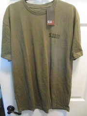5.11 TACTICAL MEN’S ZERO QUIT RUCK MILITARY GREEN S/S TEE SHIRT SIZE 2XL NEW