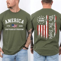 250th Years Of Freedom Anniversary USA We The People Patriotic T-Shirt S-5XL