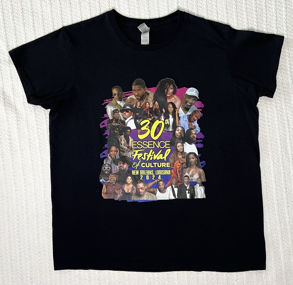 Essence Music Festival 30th 2024 New Orleans T Shirt LG 21” X 26”