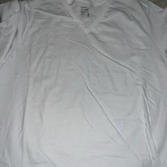 Jockey Or Hanes V-Neck T Shirt 2XLT Pack Of 3 100% Cotton New White Comfort /🎁