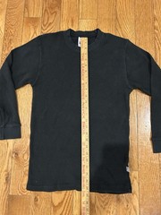 Vintage Pro Club Heavyweight Thermal Shirt Mens Medium Black Long Sleeve Cotton