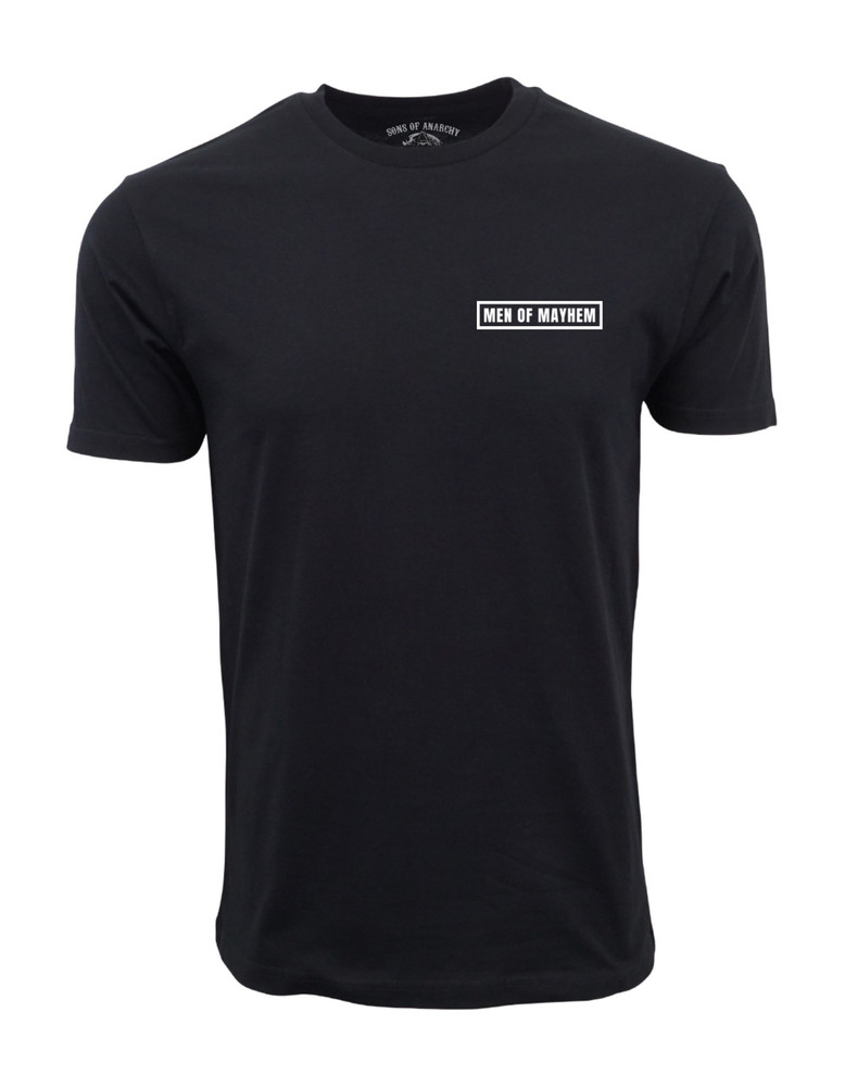 SONS OF ANARCHY MEN OF MAYHEM MENS BLACK T SHIRT