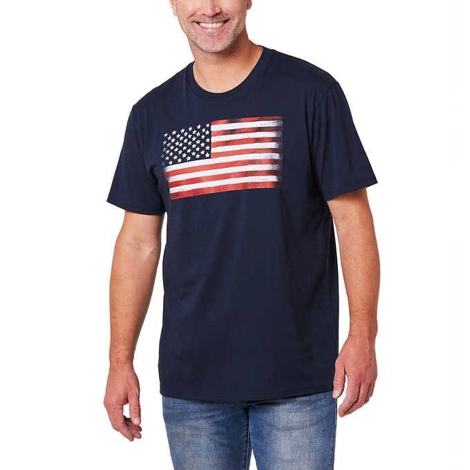 GENERAL STANDARD Patriotic USA FLAG Men’s T-Shirt 100% Cotton – MADE IN U.S.A
