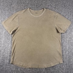 Buck Mason Shirt Mens XL Brown Cotton Crewneck Curved Hem Tee T-Shirt USA Soft