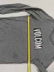 Volcom Mens Size Large Long Sleeve Gray Skateboarding Iconic Stone Graphic