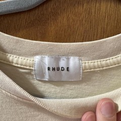 Rhude God Help Me T-Shirt Vintage White Sz L * See Photos *