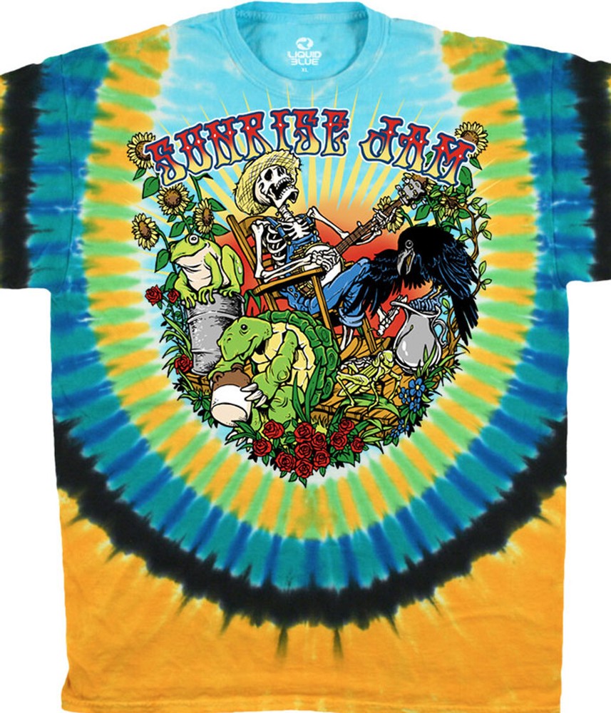 GRATEFUL DEAD-SUNRISE JAM-UP WITH THE SUN-2 Sdd TIE DYE T-SHIRT M-L-XL-XXL