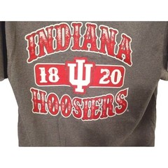 University of Indiana Me’s T-Shirt Large Gray Cowl Neck IU Hoosiers NCAA College