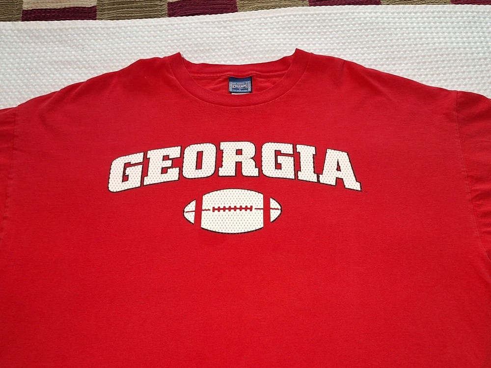 Georgia Bulldogs College Football Red Cotton T-shirt Size 2XL Champs Sports