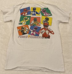 Power Rangers T-Shirt Size Small White Short Sleeve 100% Cotton by C-Life Group