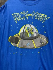 Adult Swim T Shirt Mens Large Blue Cotton Rick And Morty Ripple Junction Graphic